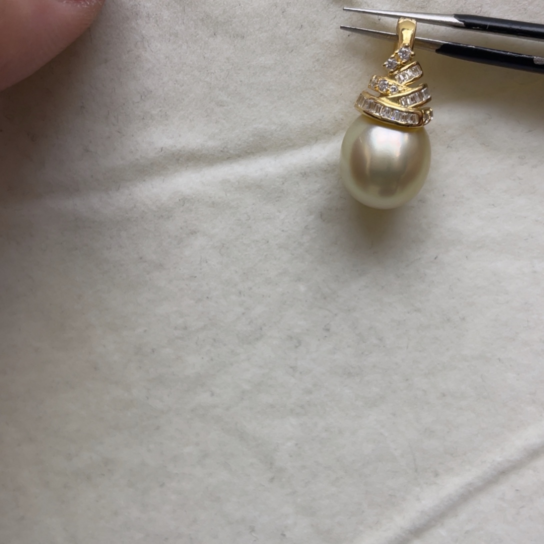 海水珍珠吊坠(不含链)银S925镶嵌