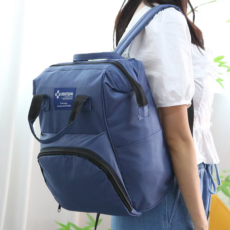 32*21cm 牛津布手提多隔层双肩妈咪包！