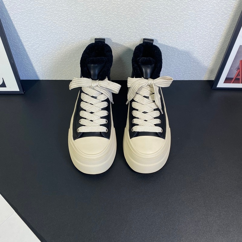 冬季增高厚底加绒加厚高帮鞋女休闲百搭保暖时尚休闲鞋百搭棉鞋子