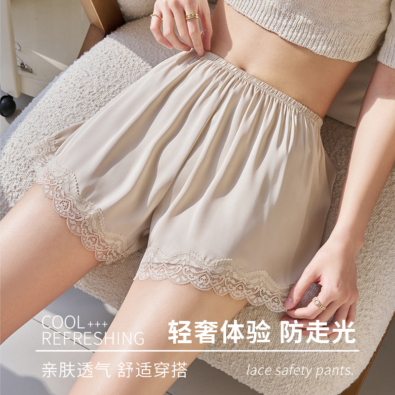 【兰盼】蕾丝打底裤女夏季薄款可外穿不卷边居家宽松透气短裤裤女款