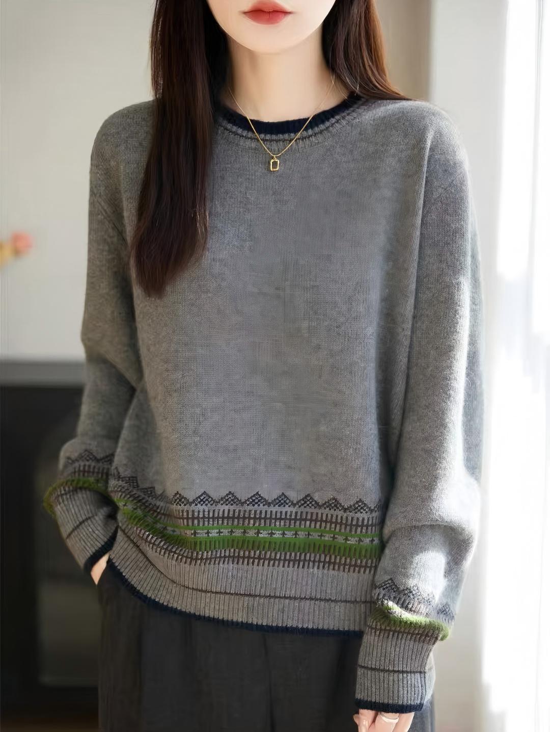 G【海盐奶绿】时尚百搭长袖针织T恤女2025年秋冬新款气质上衣