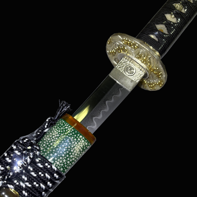 龙泉刀剑（长款纯铜鎏鱼皮玉钢覆土）未开刃