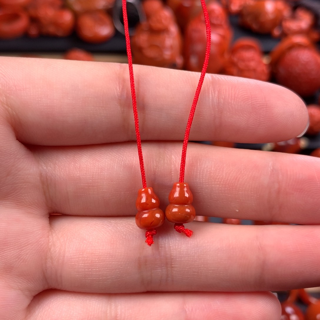未镶嵌葫芦弟子珠6.4mm南红玛瑙