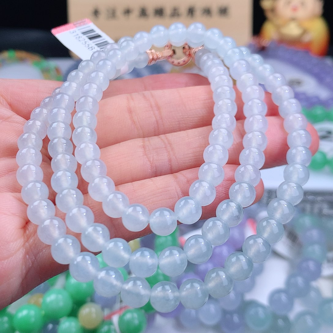 翡翠手链未镶嵌卡6mm