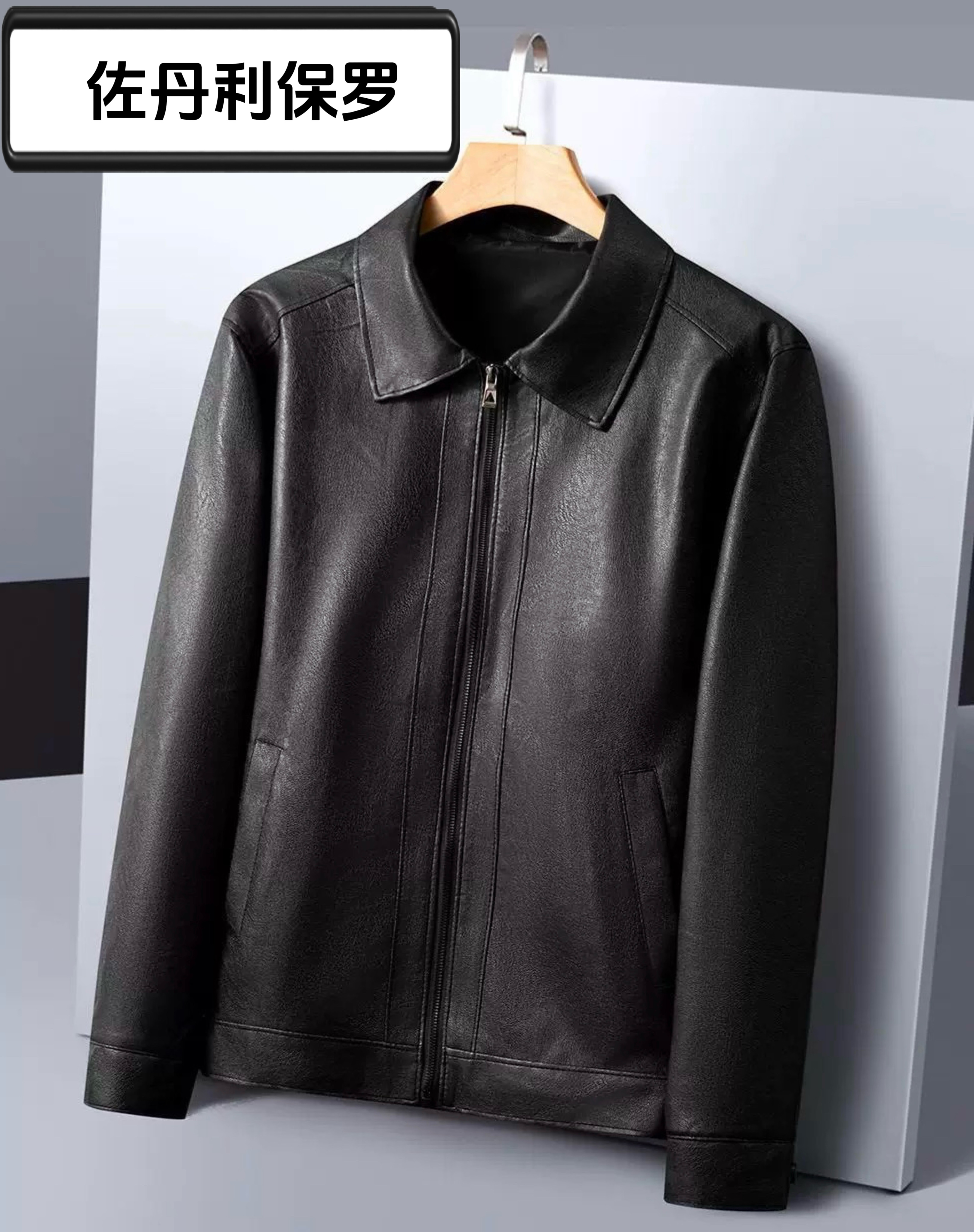 ZOTLI PAOLO/佐丹利·保罗新款男士春秋款翻领休闲商务皮衣-036