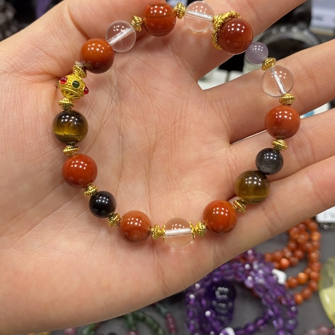 发晶手链未镶嵌多宝手串