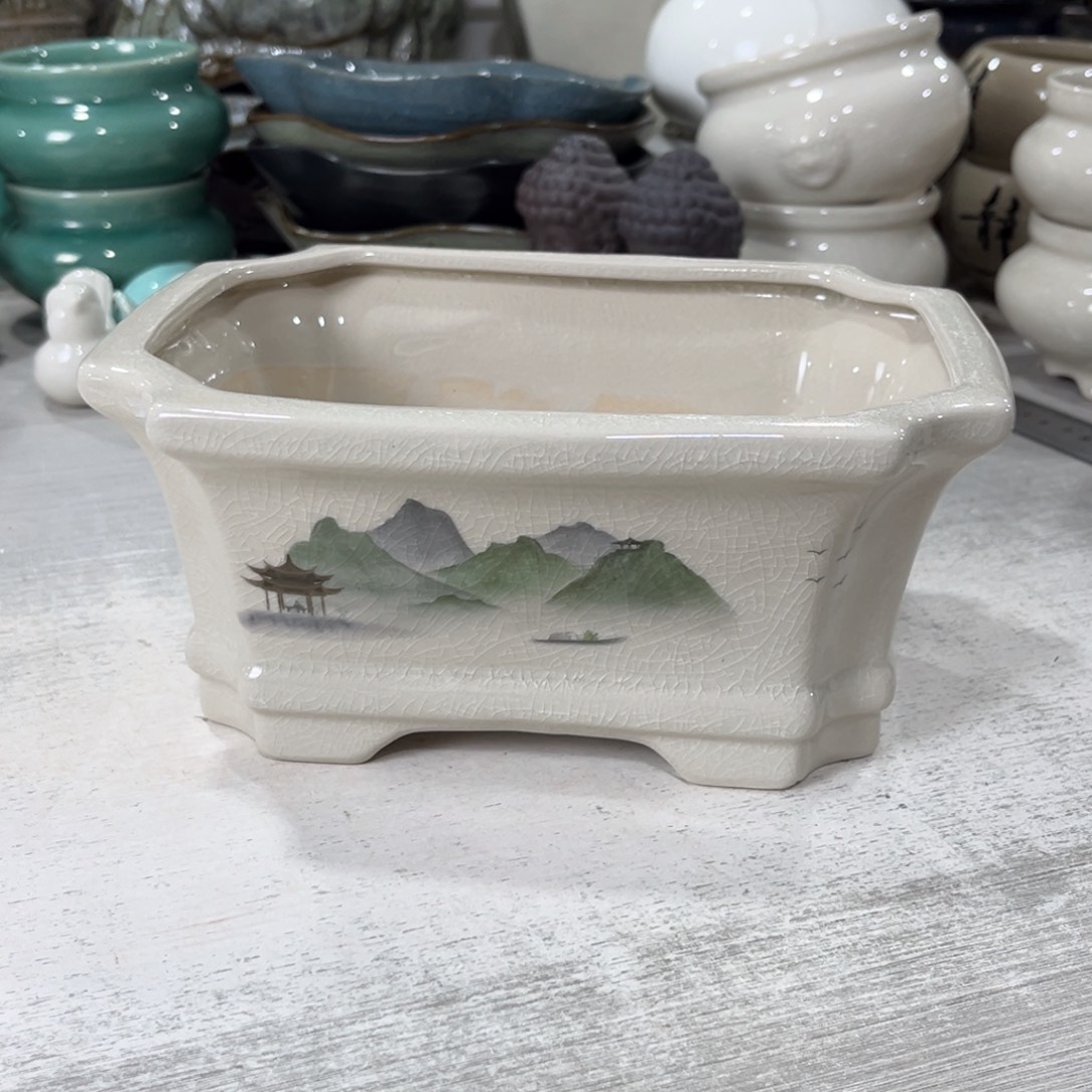 陶瓷绿植多肉微瑕花盆口径20*15*9.5