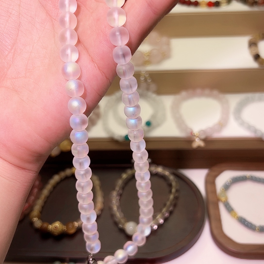 石英质玉手串未镶嵌月光妈妈链