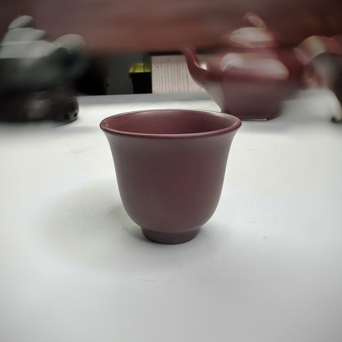宜兴紫砂 龙血砂精致主人杯