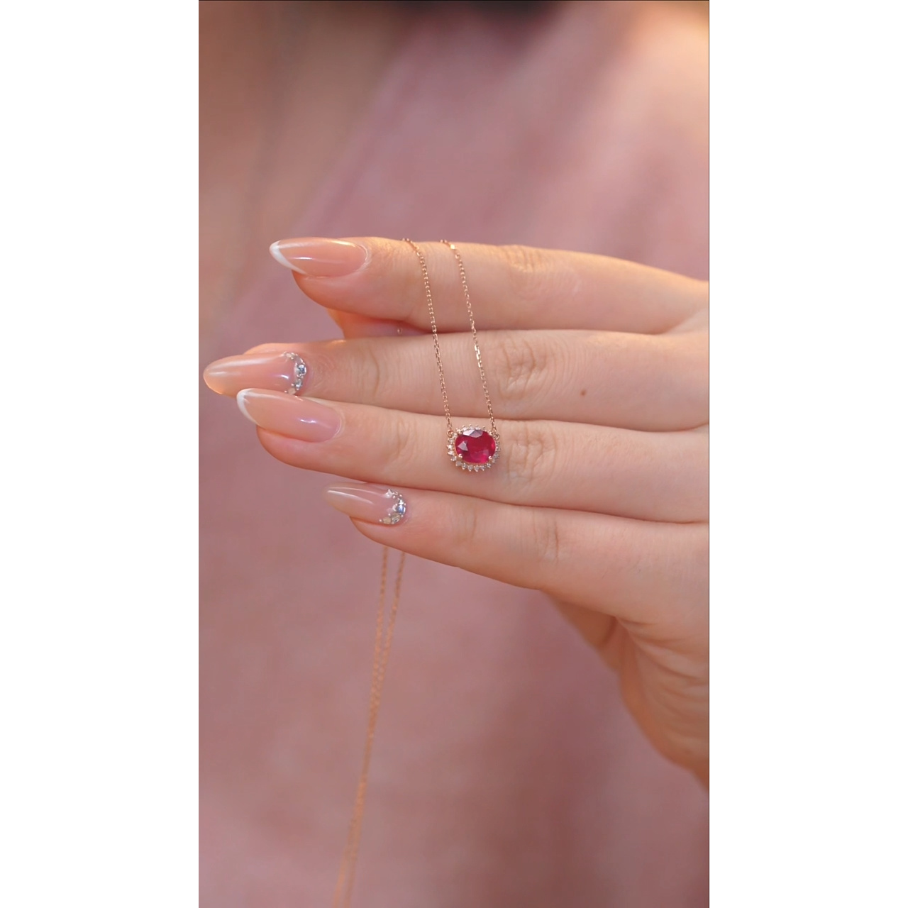 碧玺项链18K金镶嵌多样性发 （1ct）@@U3075