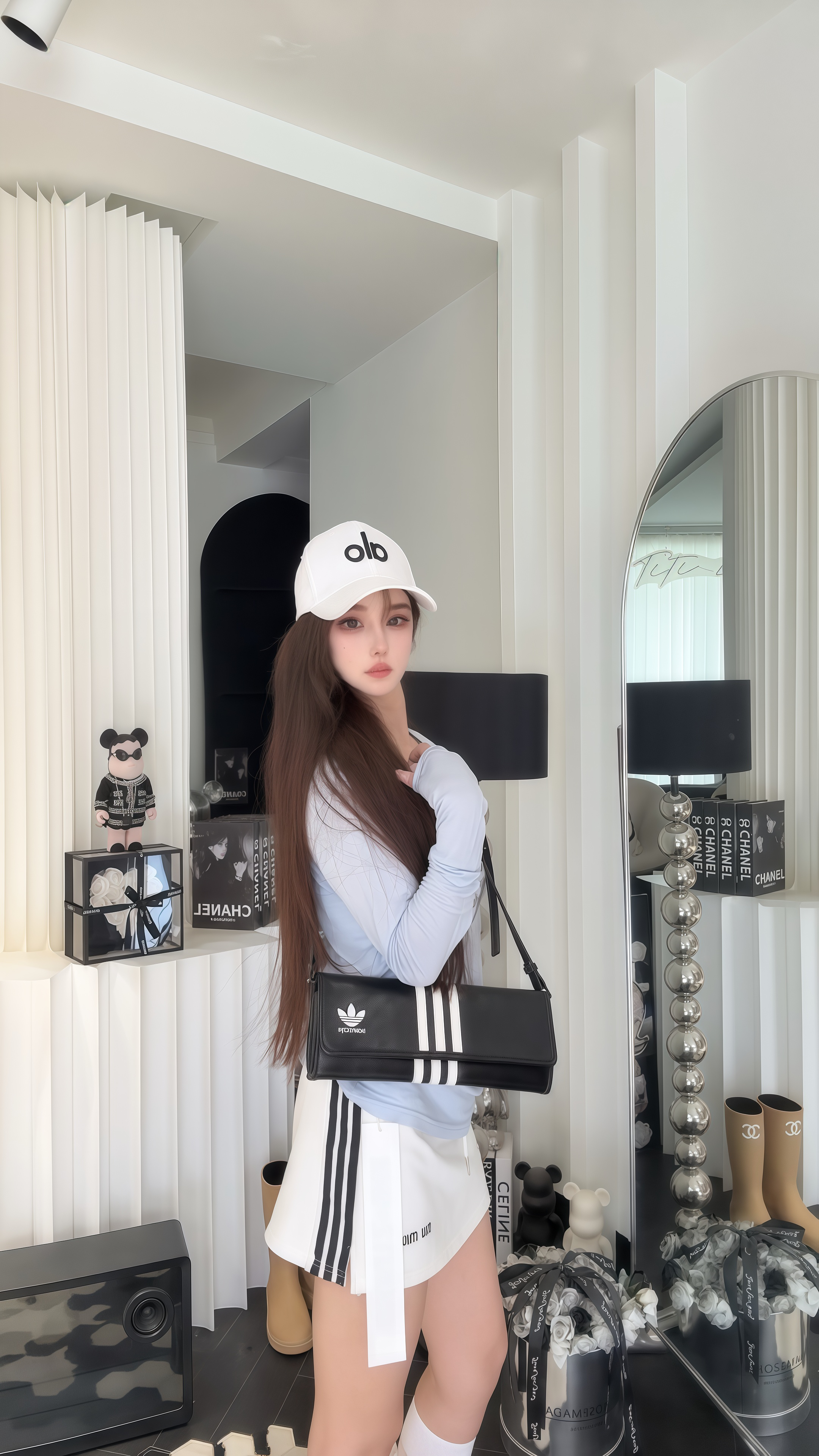 TITI.LIAO高品质两道杠运动打底裤裙子半裙