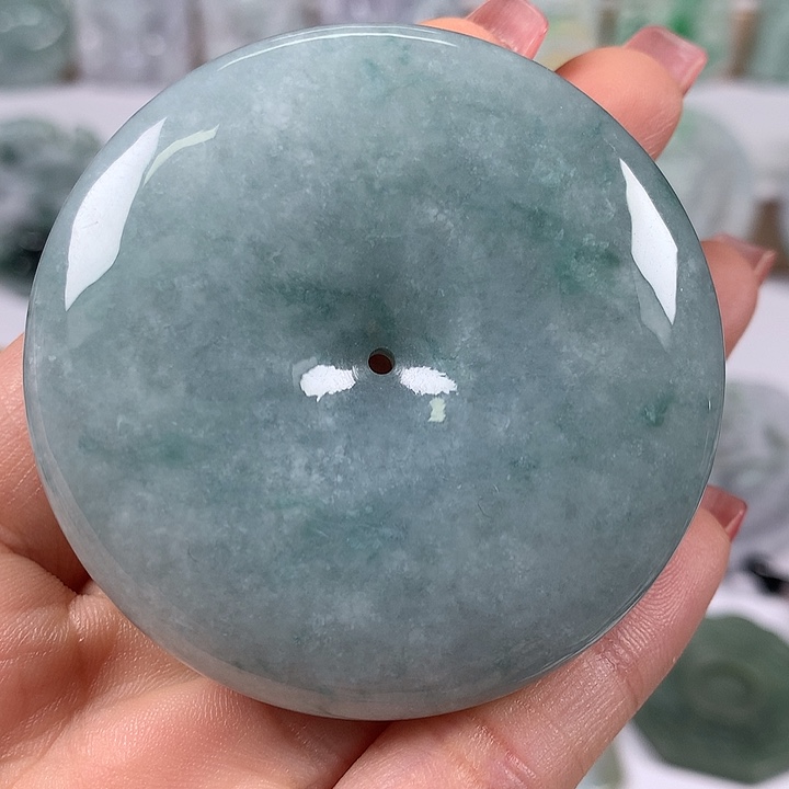 翡翠未镶嵌颈饰大平安扣福利