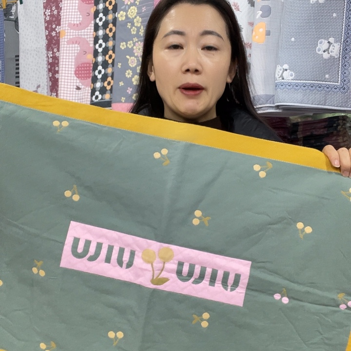 棉水晶棉军绿色樱桃