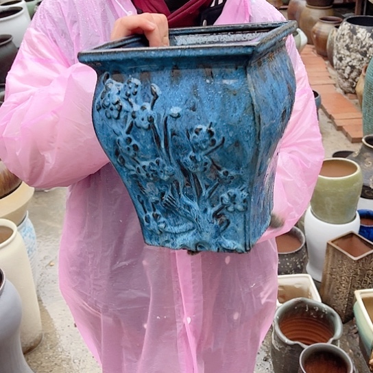 紫砂花盆高度24口径20