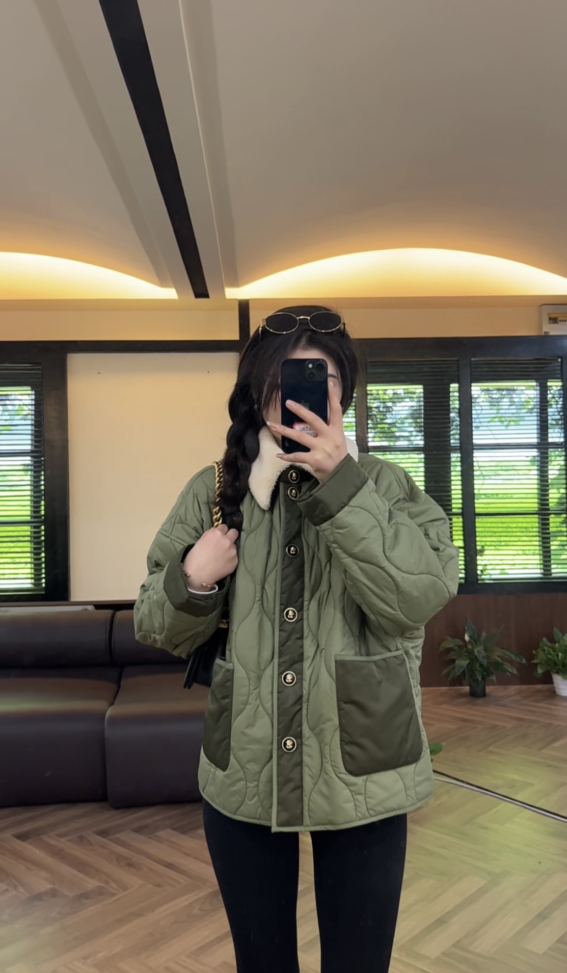 【小余】2808复古高级感翻领棉服外套女