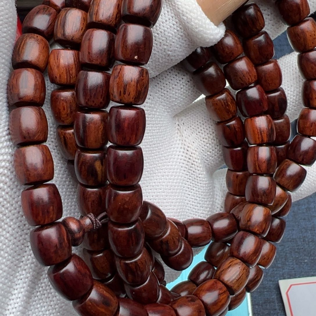 木¥*¥海南红降花梨公8×8直切108颗超级体验