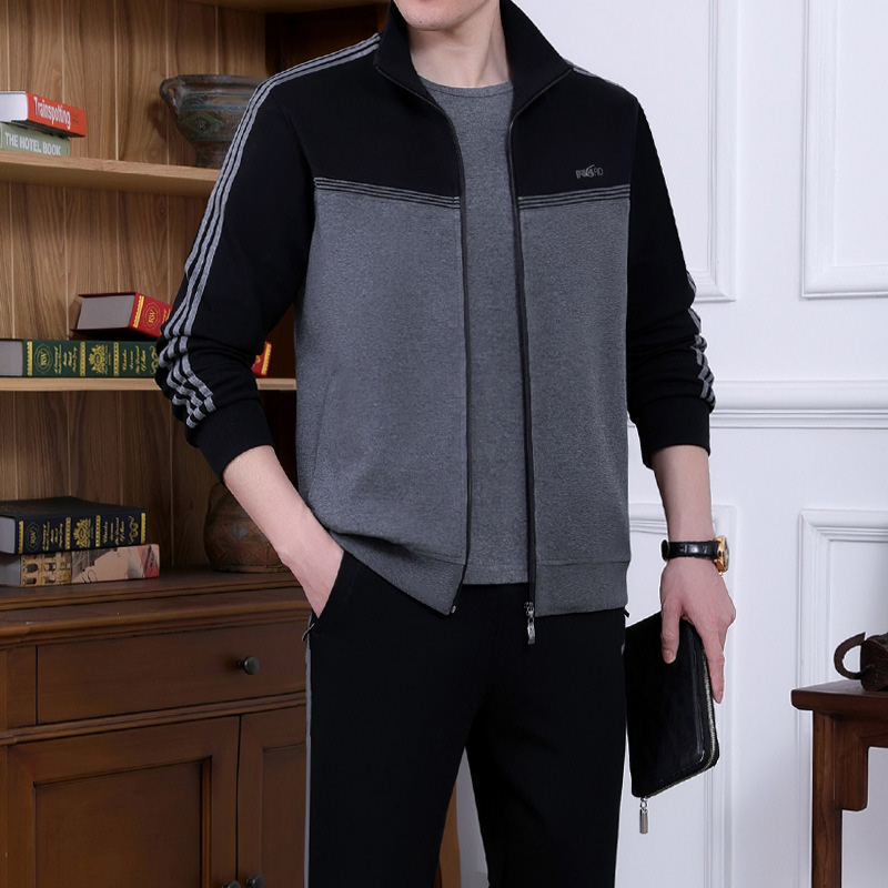 OUXLDNE秋季运动套装男装2025新款爆款休闲服装宽松运动服套装