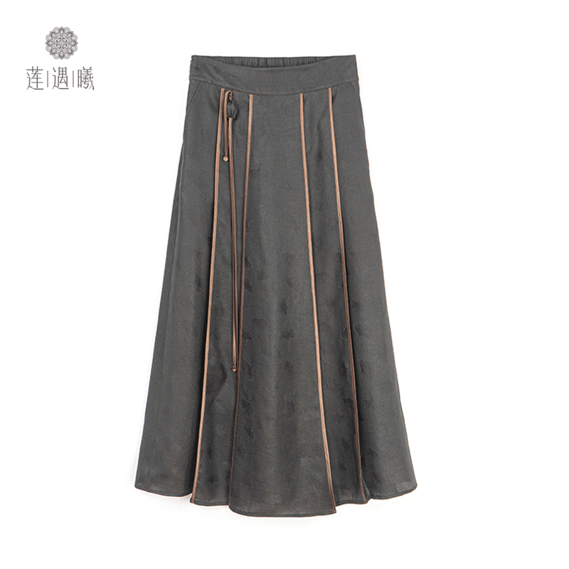 莲遇曦原创 非遗  桑波段银杏叶 马面裙24A130-D0