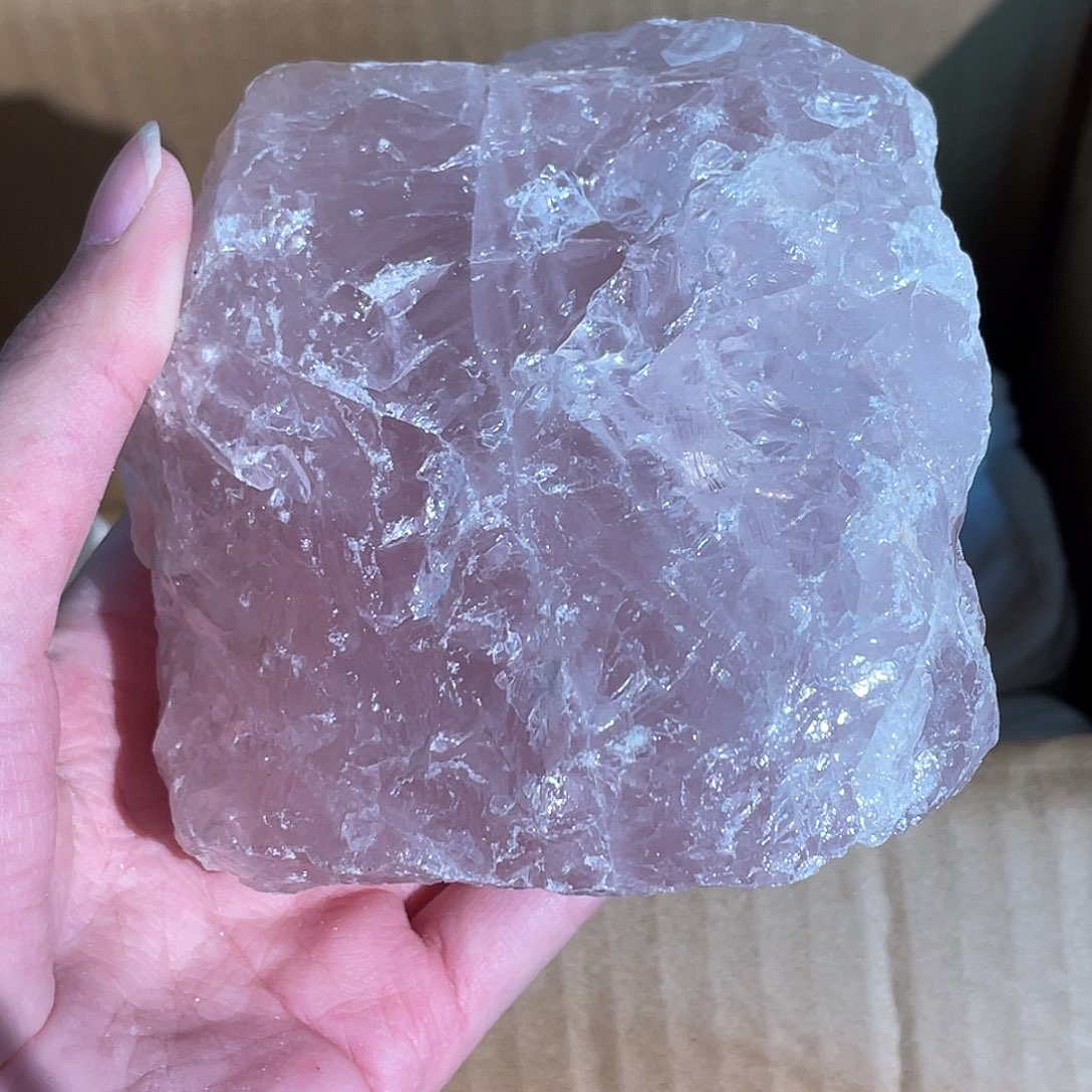 手串未镶嵌水晶粉水晶原石8号