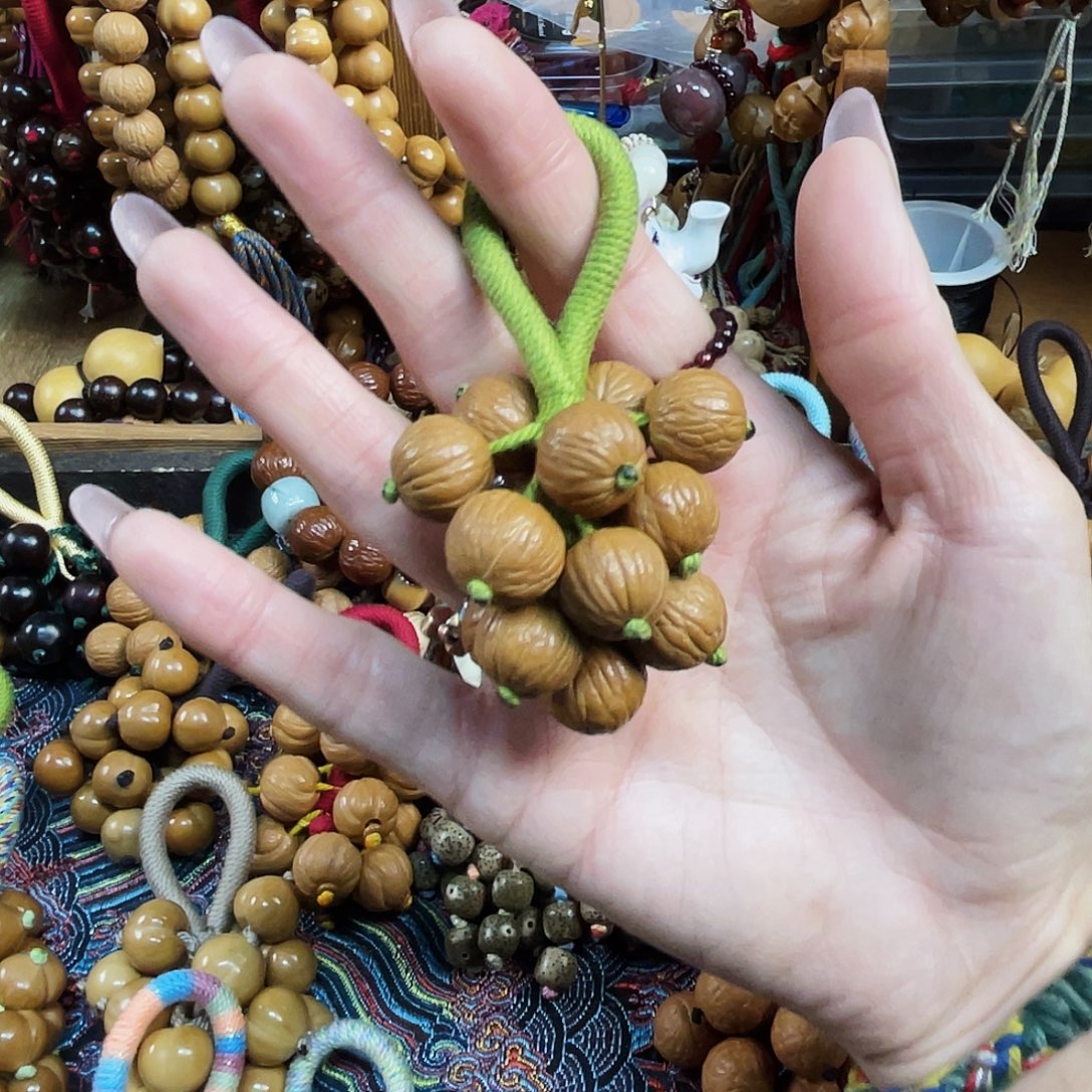 文玩核桃手串原皮凤羽葡萄串