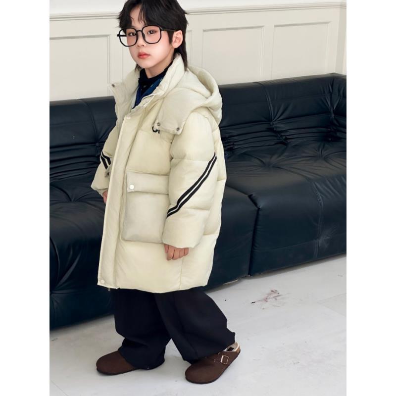 【Black Boss】2025年冬季新款亲子中大童连帽款保暖韩版羽绒服813