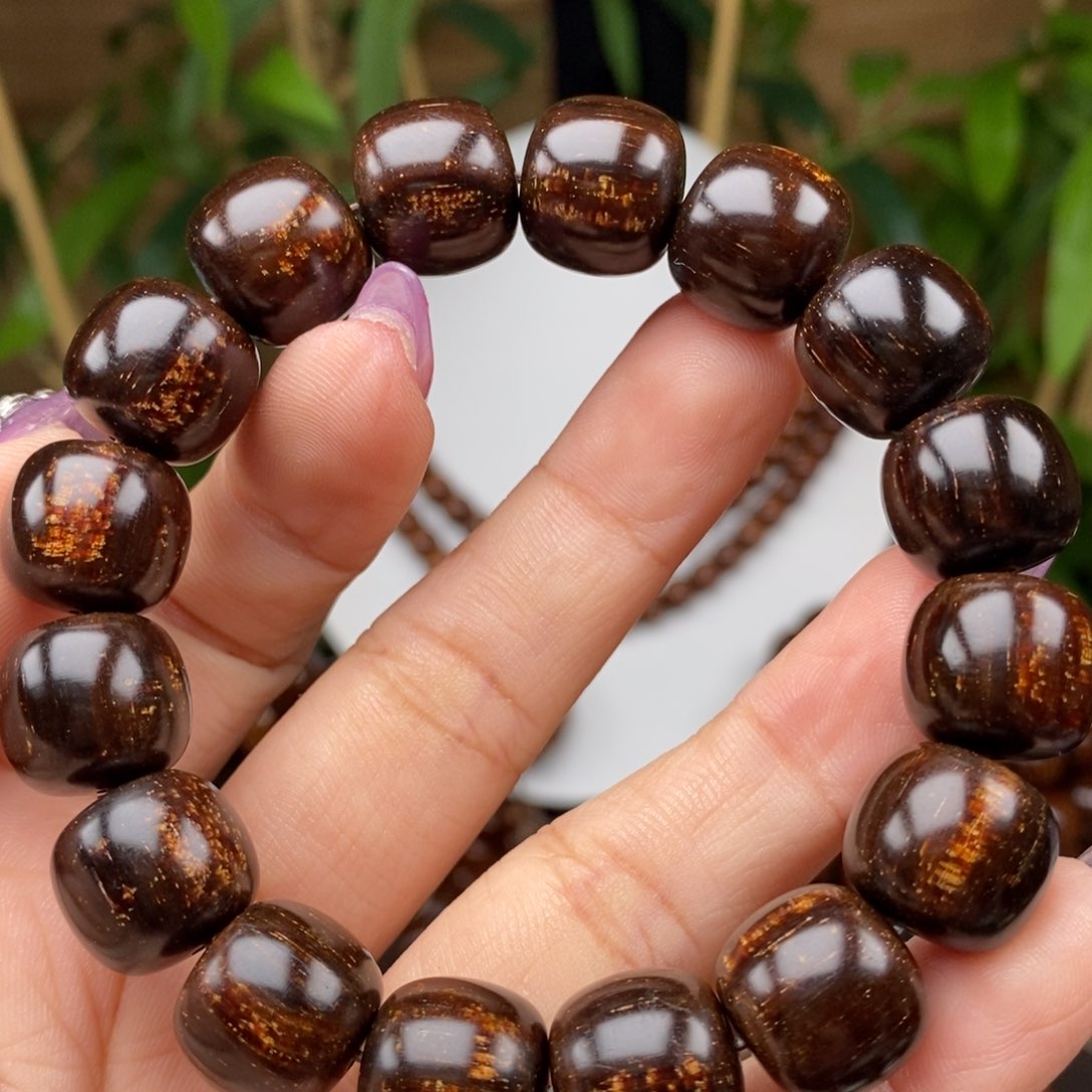 贡木手串/手链贡木1314黑冰洒金