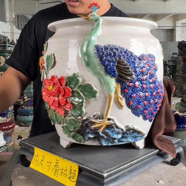 。一风堂石湾花盆 缝隙 内21*26