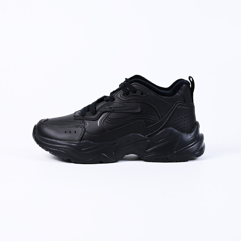 李宁2025冬季新款舒适防滑耐磨运动鞋款男加绒保暖休闲鞋AGCV425