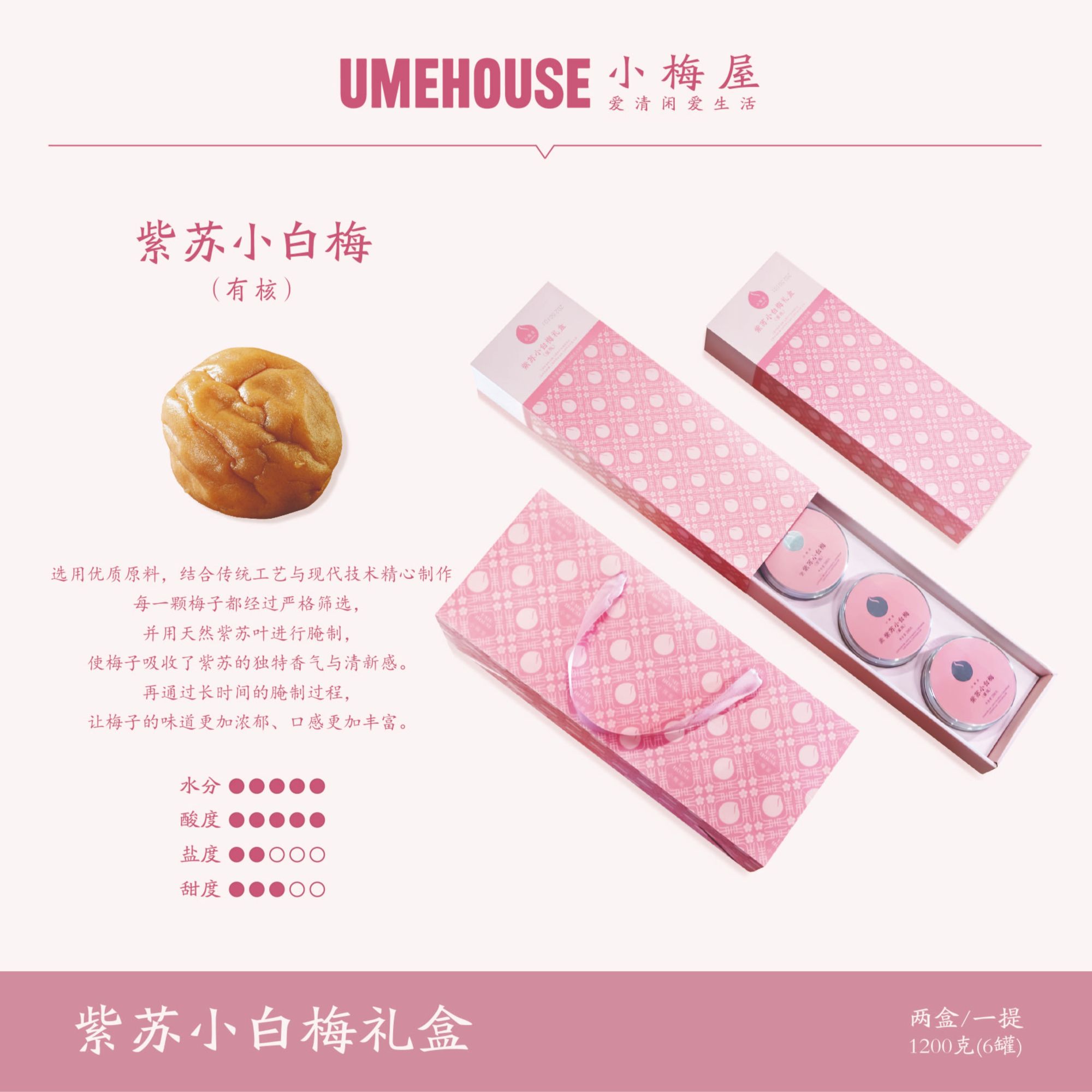 小梅屋紫苏小白梅礼盒600g两盒休闲解馋零食蜜饯果干闺蜜情侣礼盒