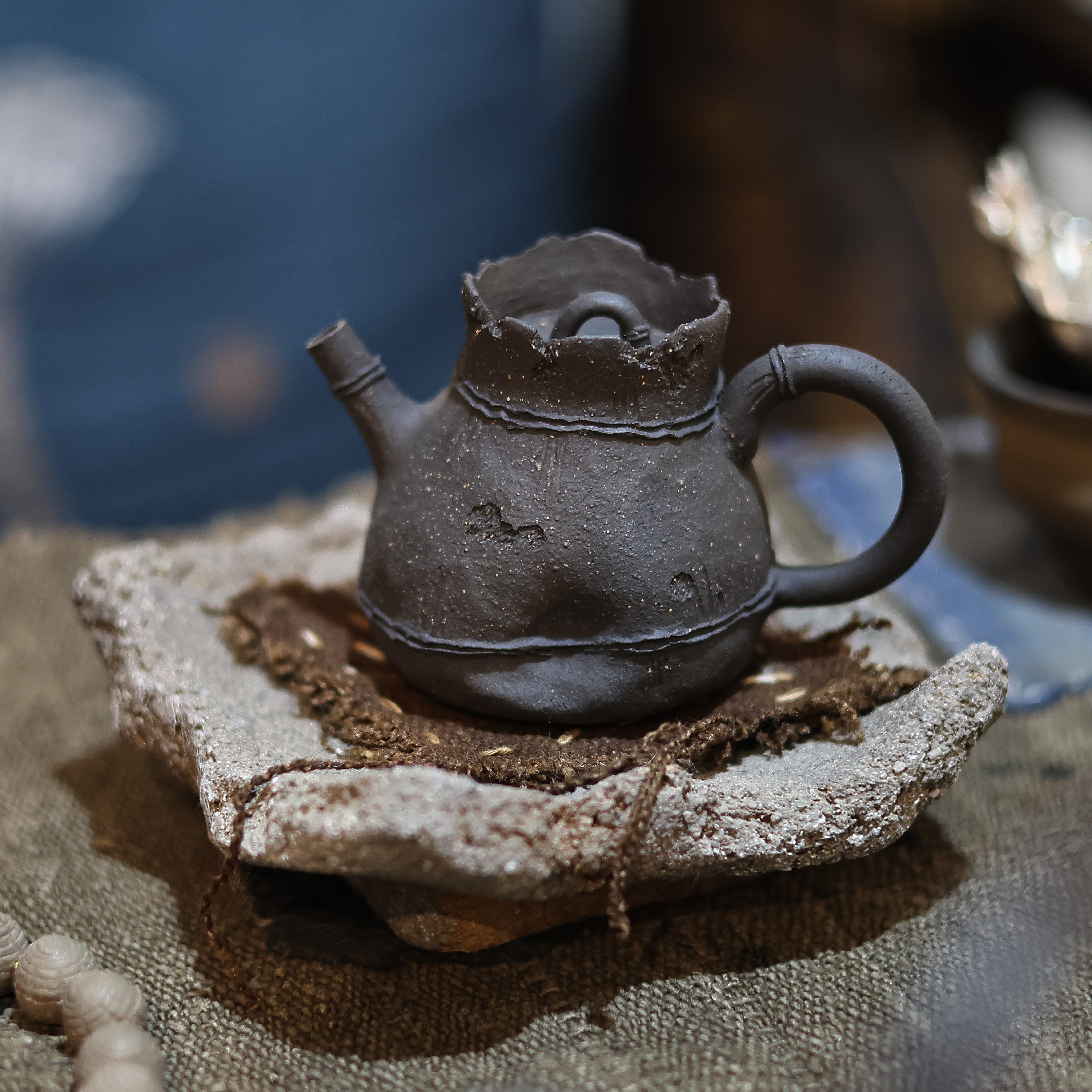 【柿间浅憩】原创全手工*半日闲系列*紫砂小泡壶*茶周边