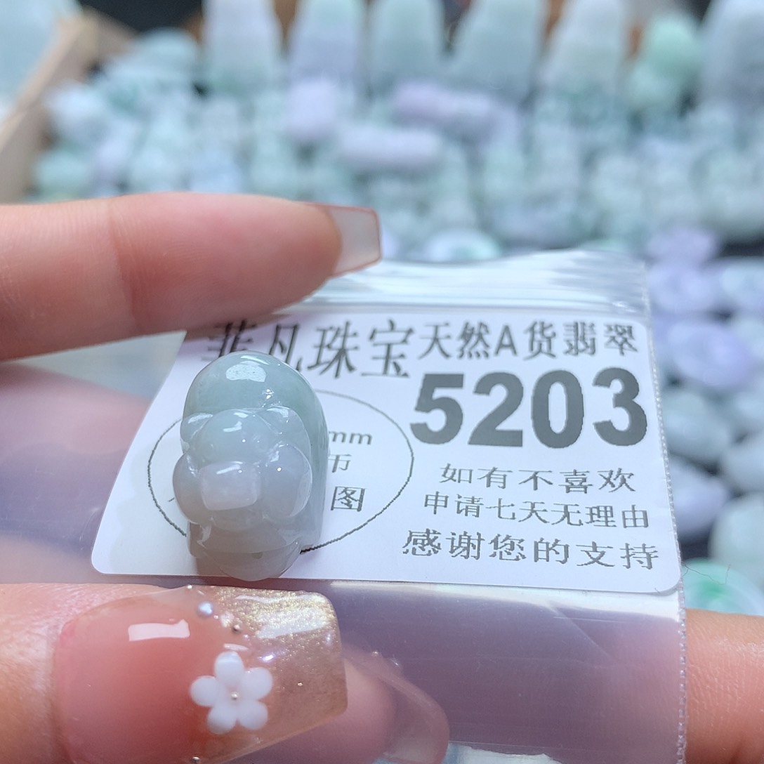 翡翠未镶嵌颈饰，