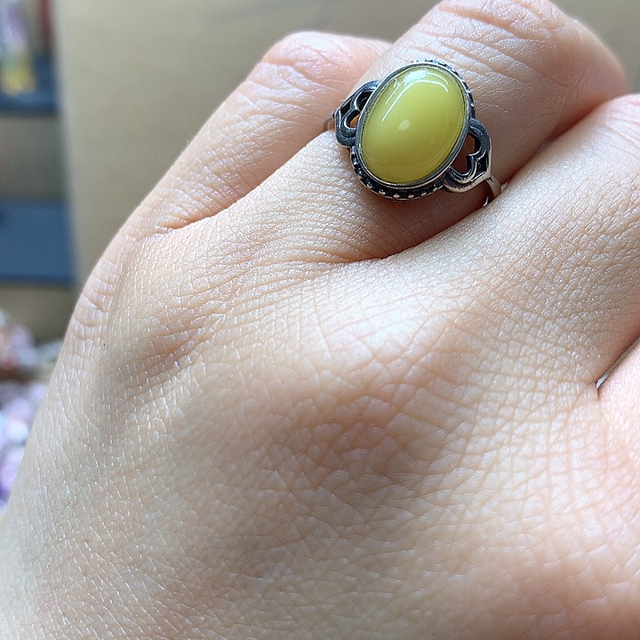 水晶水晶戒指银S925镶嵌