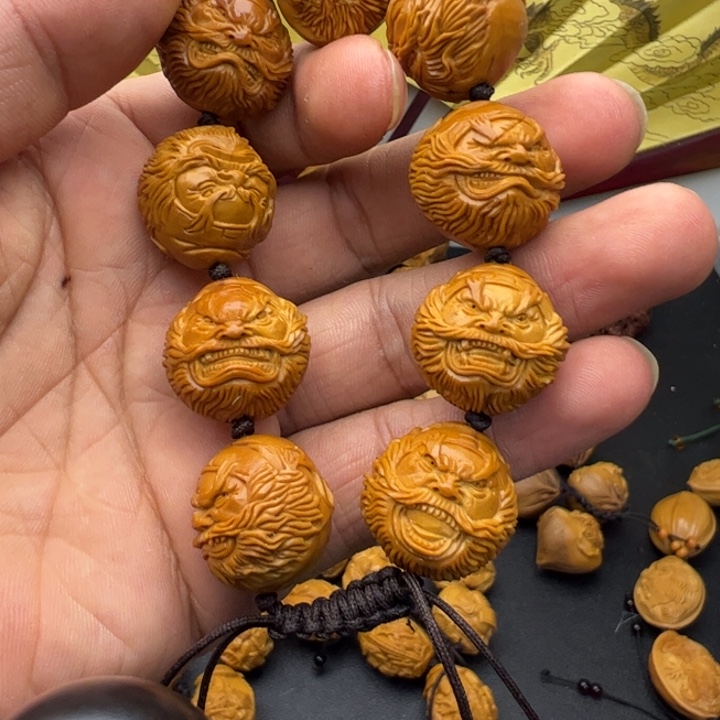 橄榄核手串/手链2.1铁盒手工钟馗头