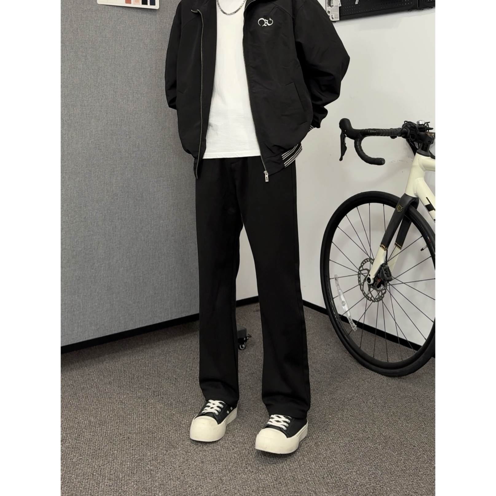 冬季星空尼弯刀裤高克重显高显瘦弹力大码百搭休闲长裤加厚毛茸茸