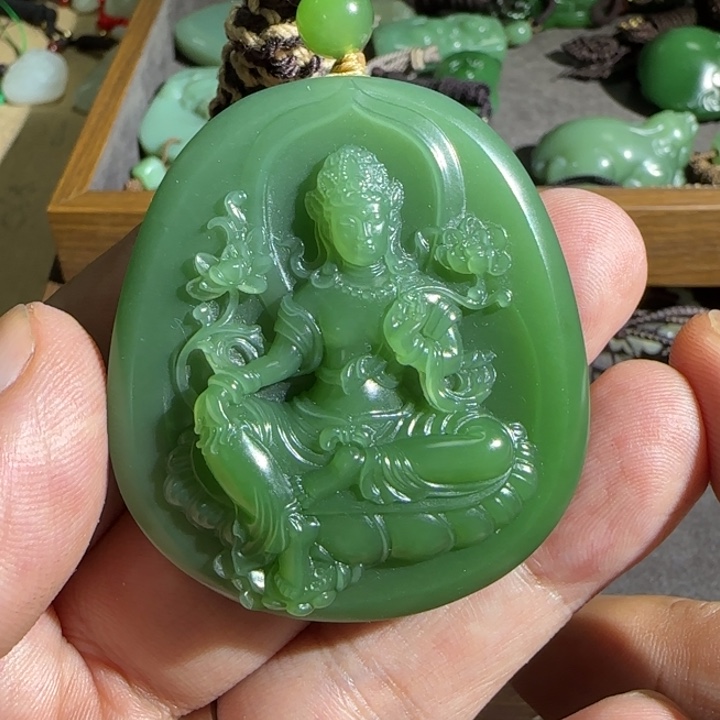 和田玉（碧玉）未镶嵌挂件