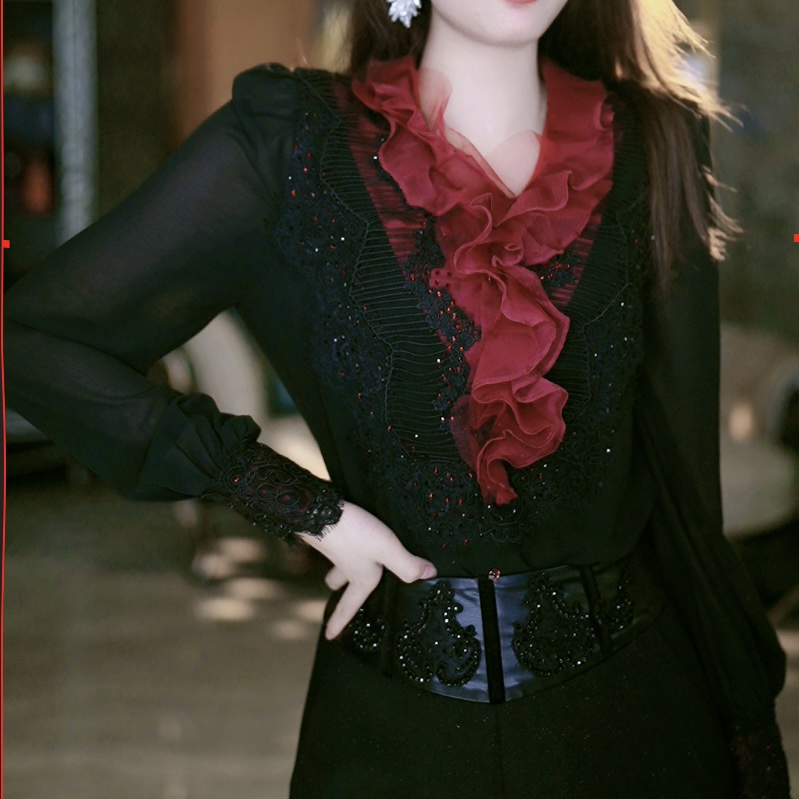 SEJI/瑟纪10.14【等待玫瑰】重工气质上衣