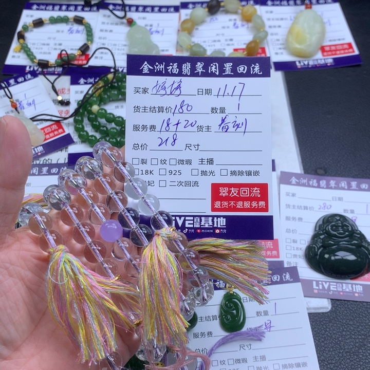 婷***0水晶颈饰未镶嵌项链