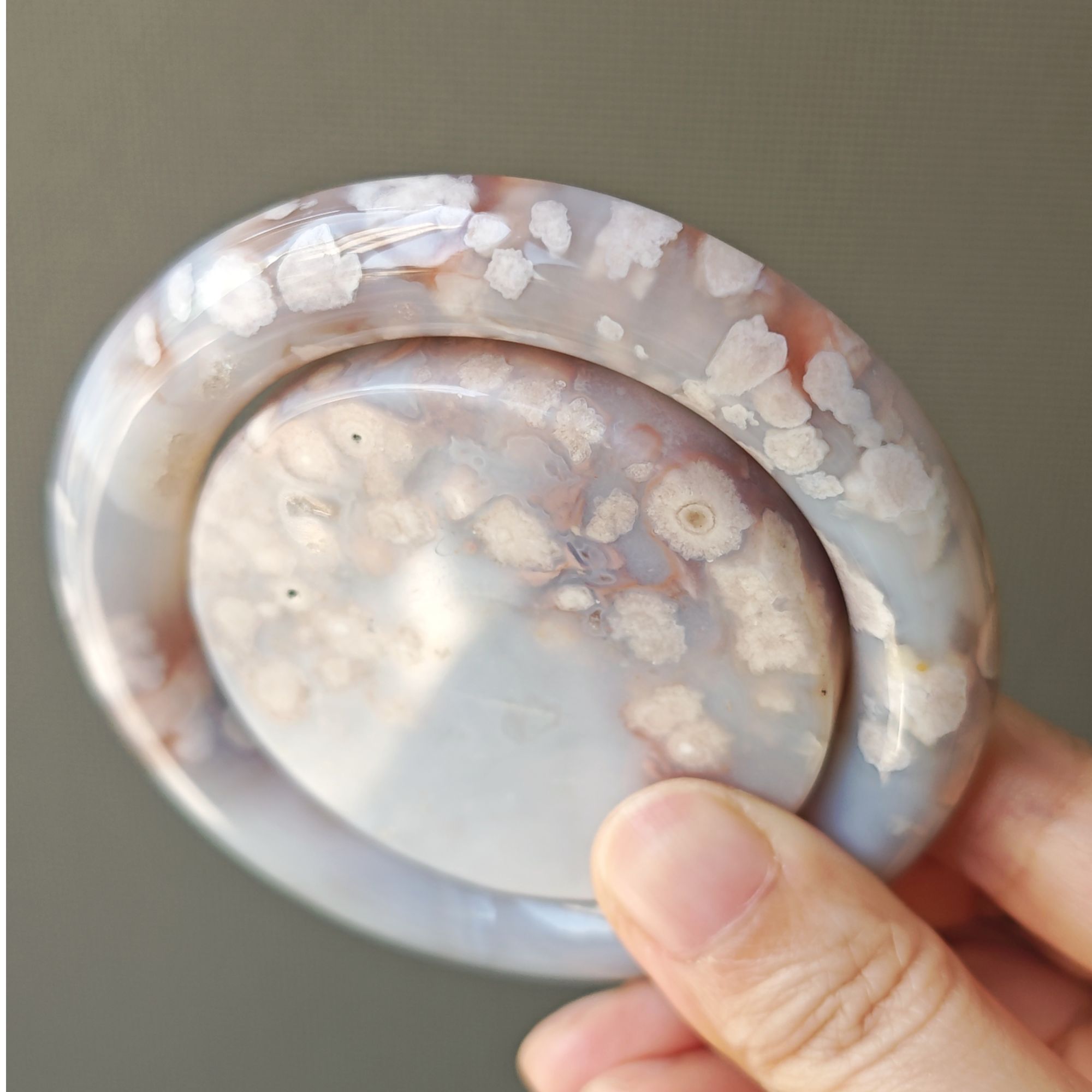 57.6圈口【联系客服有优惠】天然樱花玛瑙天然玉石水晶手镯手串lg