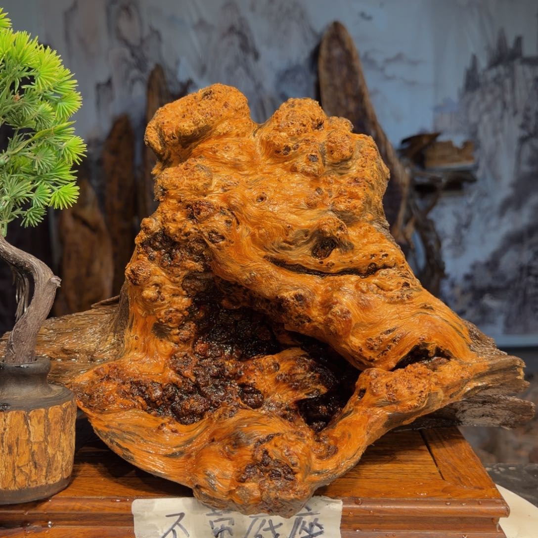 仲***华木三丰琥珀木 天然摆件28