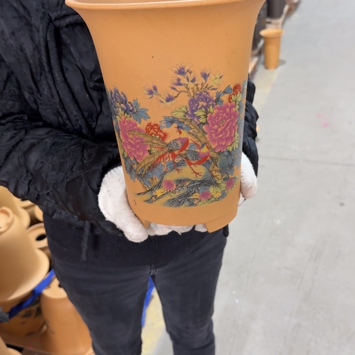 紫砂花盆 高度25口径20单只