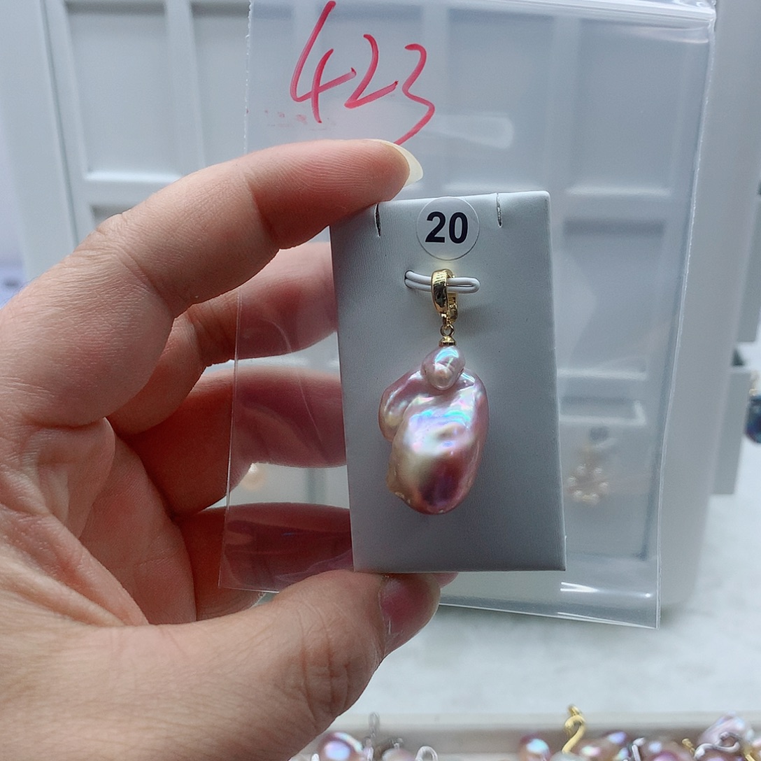 淡水珍珠吊坠(不含链)合金