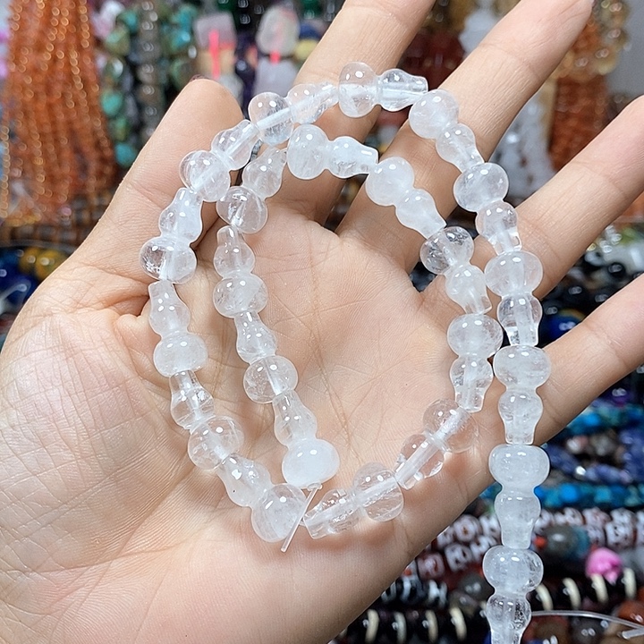 未镶嵌玛瑙/玉髓珠宝半成品天然白水晶卡10*18mm