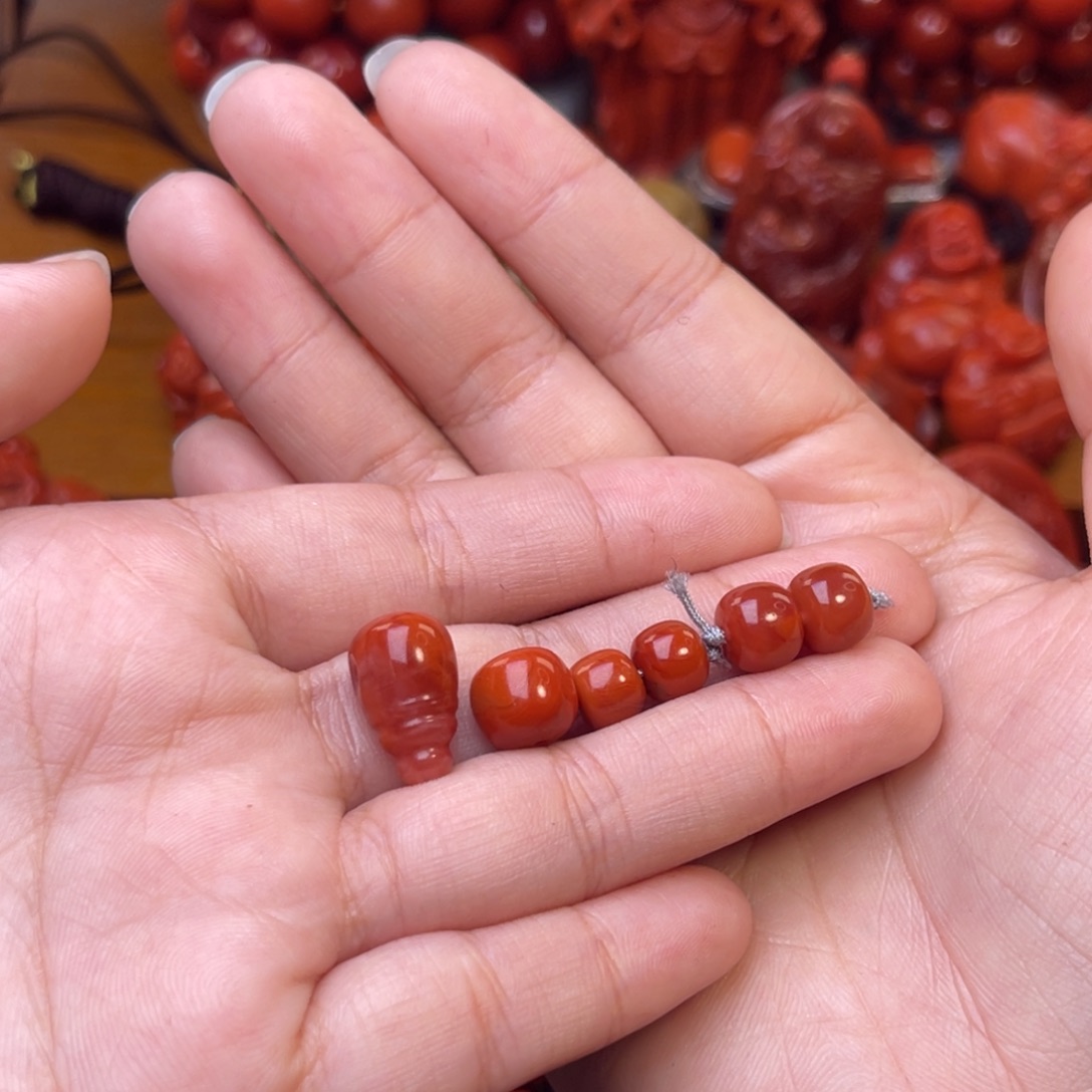 用***4南红玛瑙未镶嵌川料瓦西精品套装