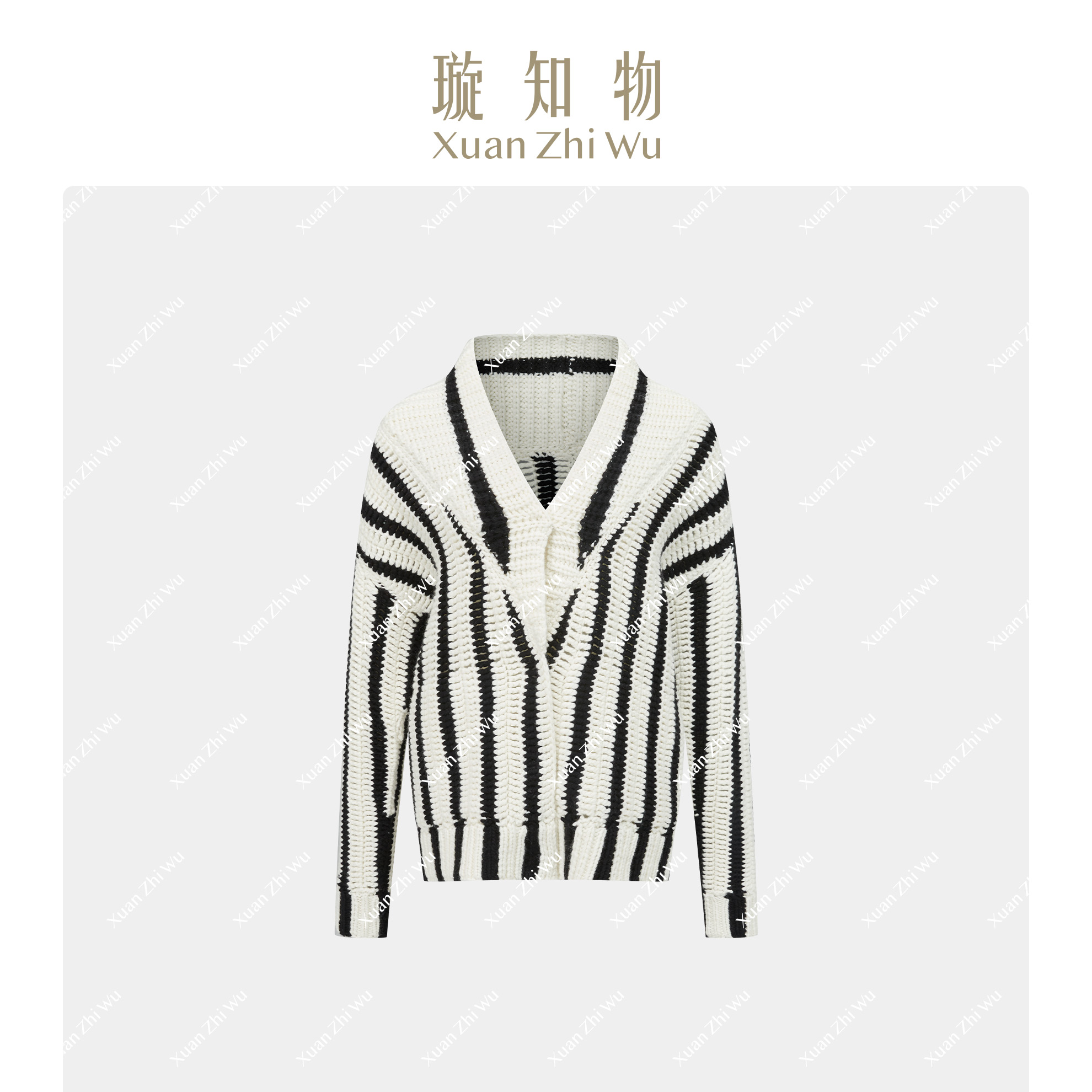 奥布里开衫 长袖时尚轻奢毛衣王璇原创设计