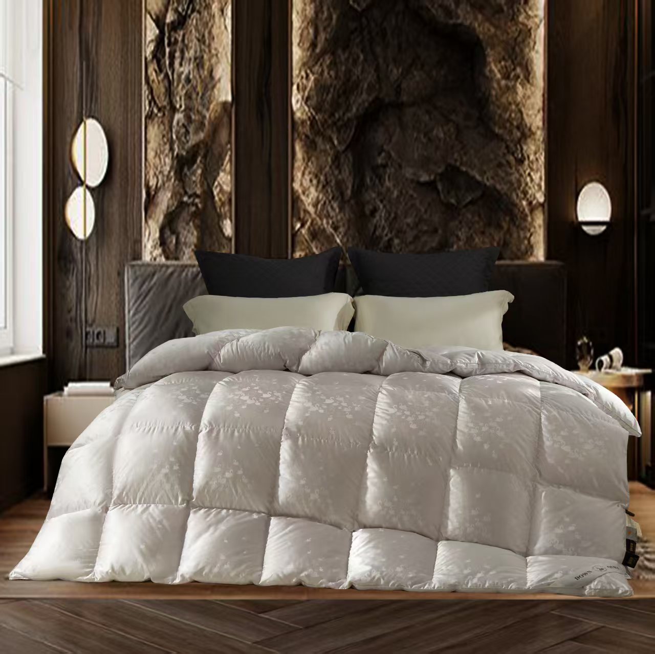 真丝高精密提花立体半成品羽绒被壳