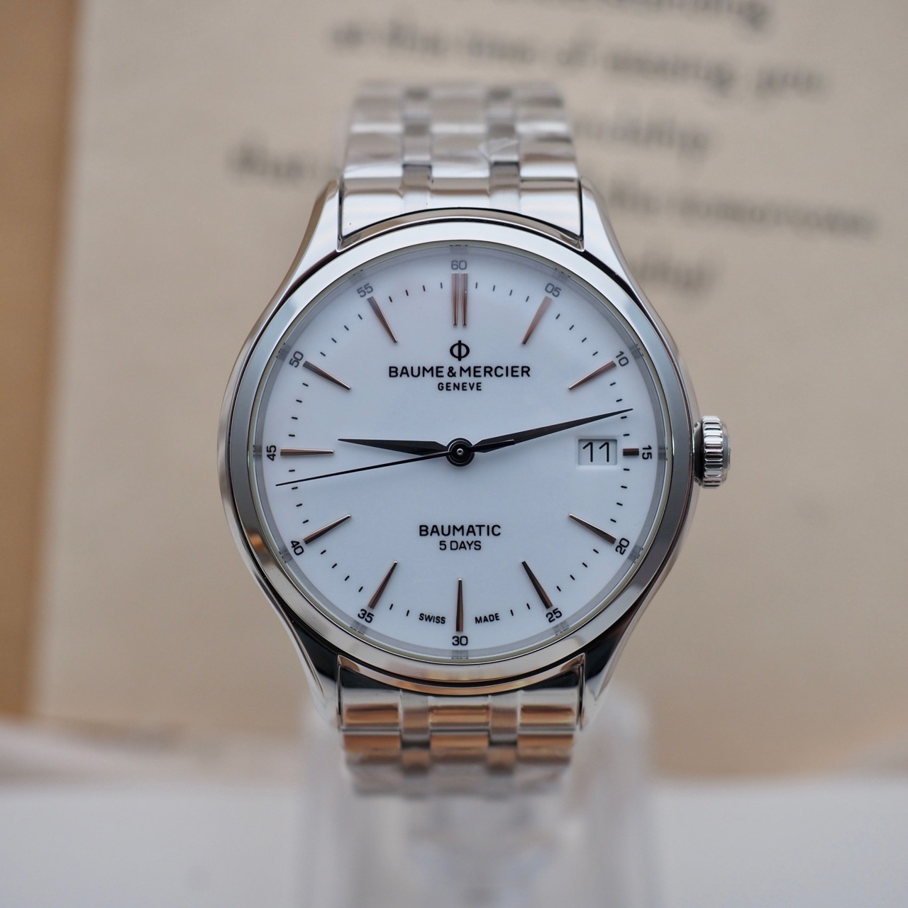 95新 Baume et Mercier/名士 钢表/40mm/20cm/自动/13949243