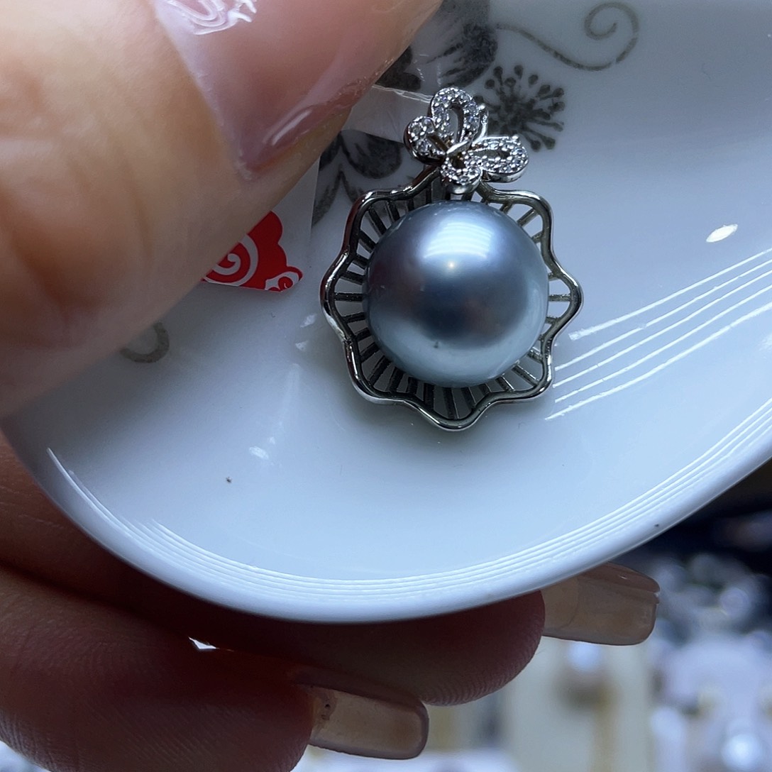 海水珍珠颈饰银S925镶嵌