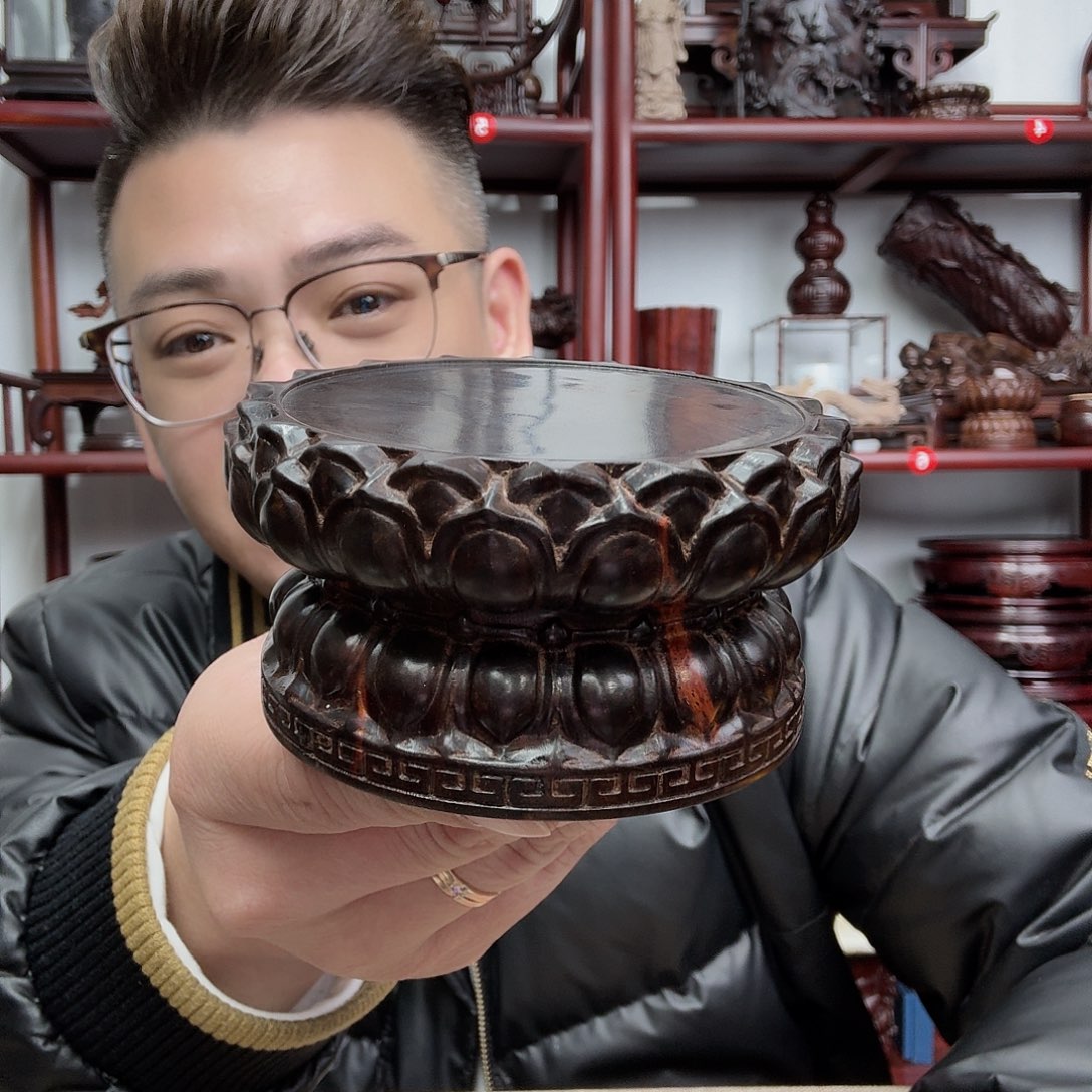 出***草大红酸枝工艺品底座
