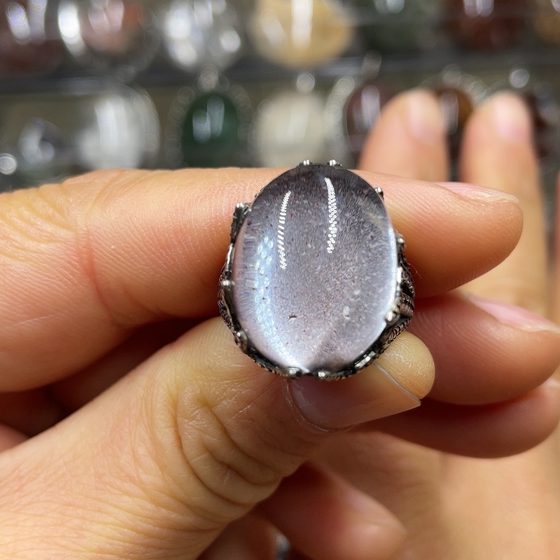 【闪购商品】水晶珠宝半成品银S925镶嵌戒指