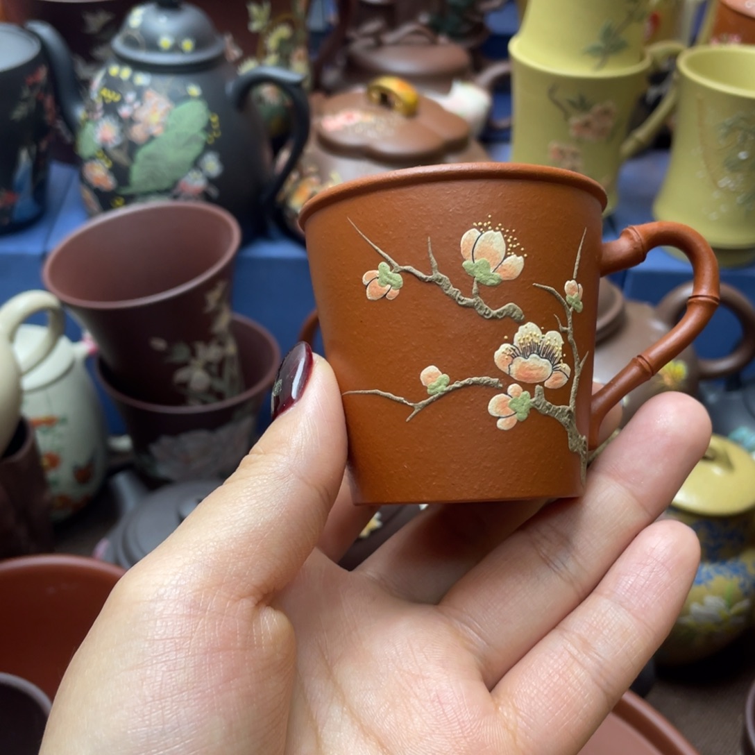 红泥茶杯紫砂主人杯80cc